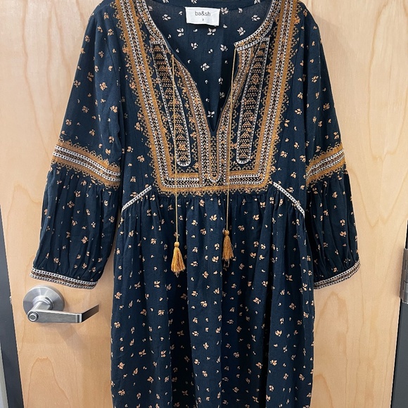 ba&sh Embroidered Cotton Anily Lady Dress - sz M/8 - Picture 6 of 8